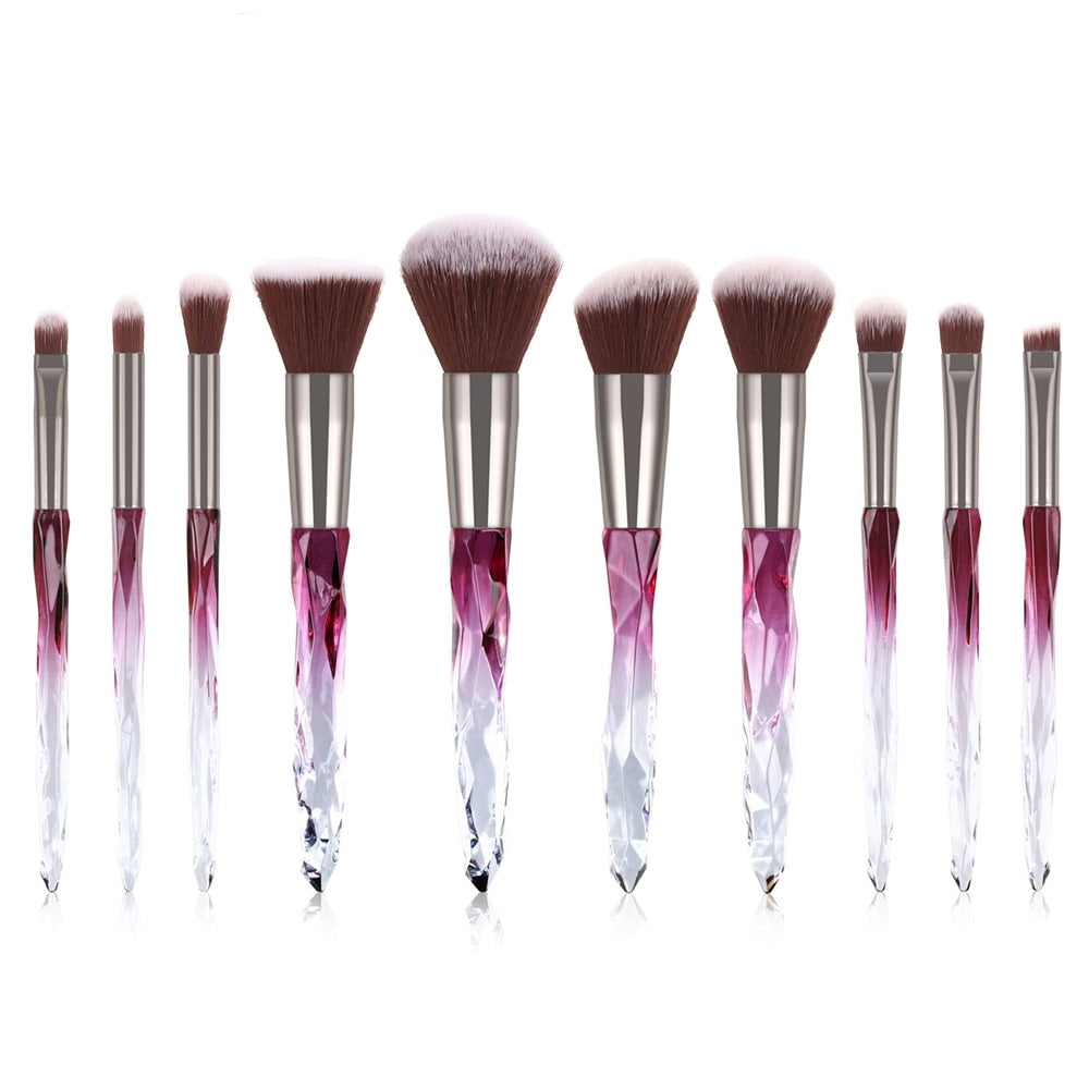 Crystal Makeup Brushes Set (2/2) (4 colors)