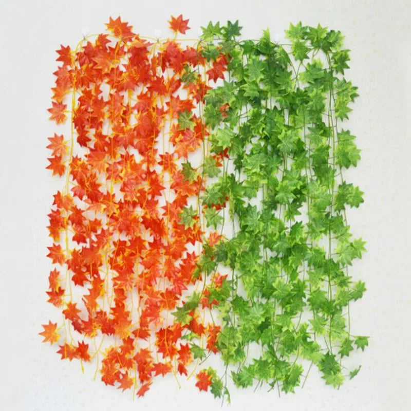 24pcs Maple Leaf Plastic Vines