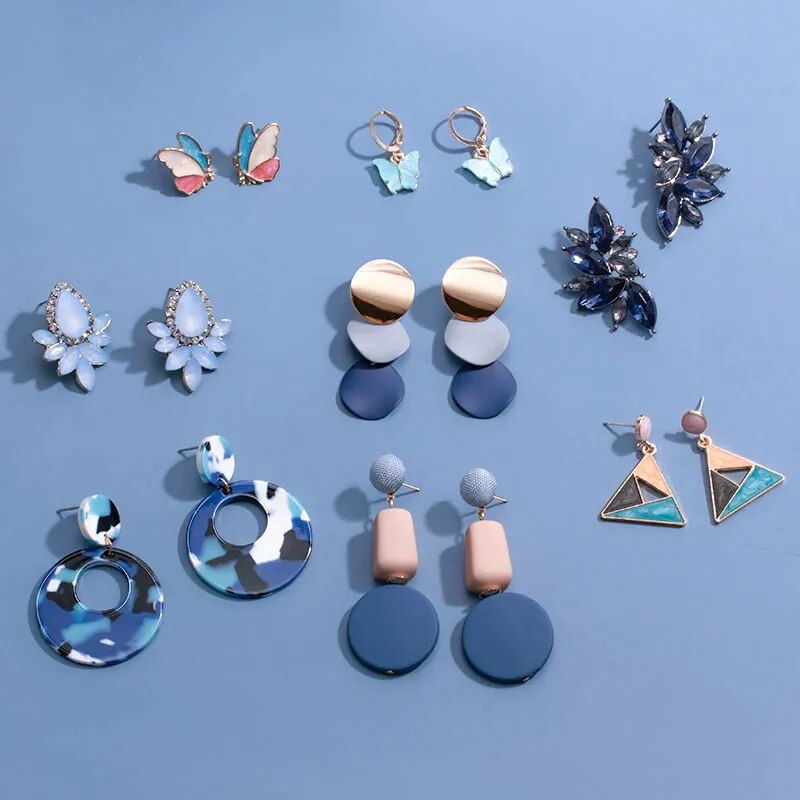 Blue Earrings (6 styles)