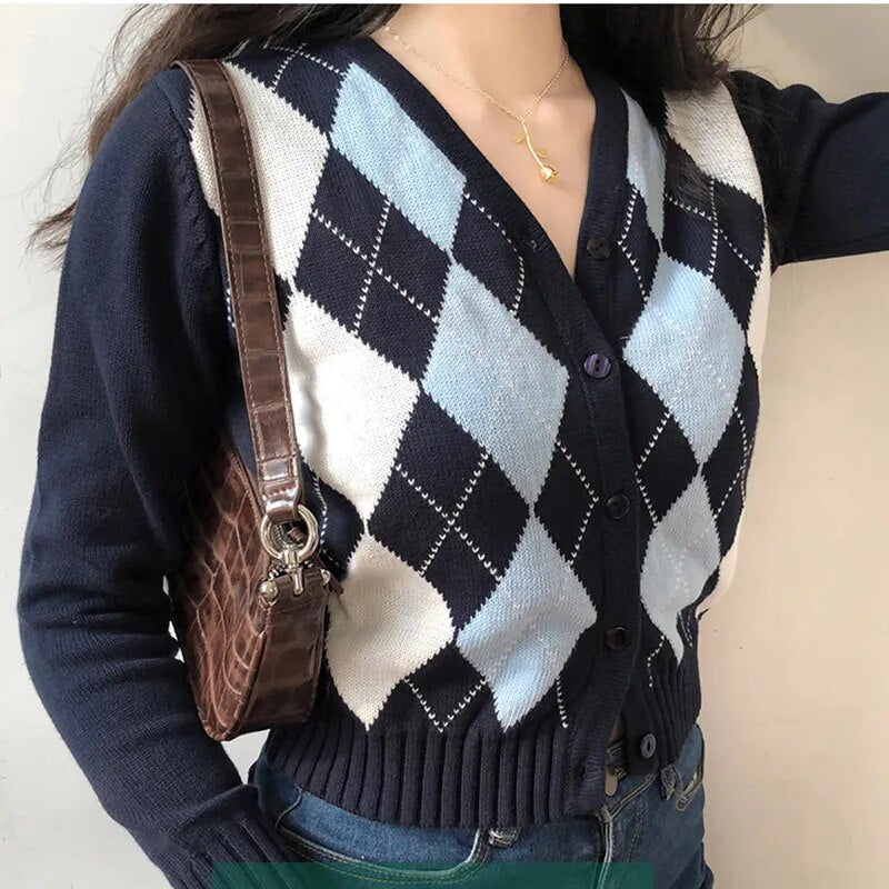 Plaid Cardigan