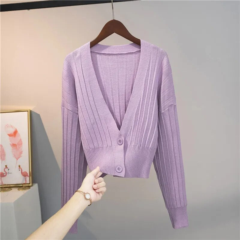 Knit Cardigan Top (11 colors)