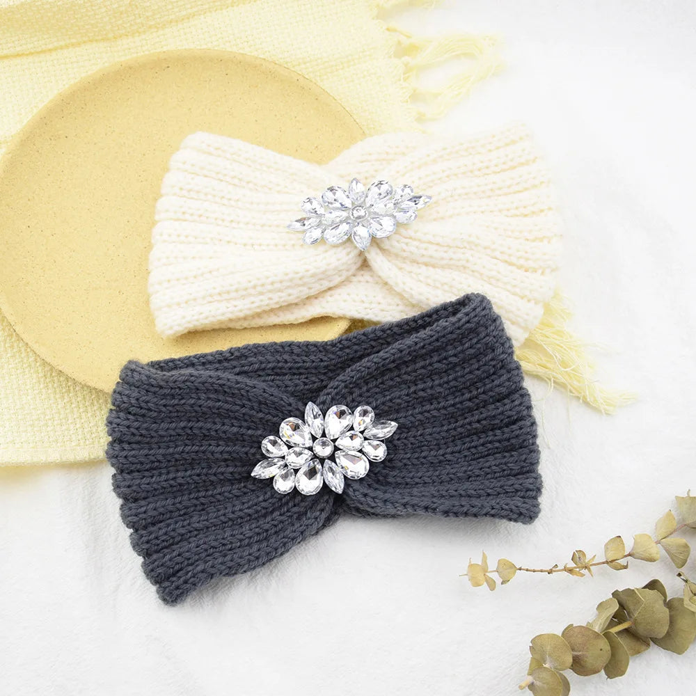 Rhinestone Knitted Headband (36 options)