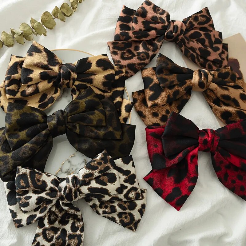 Leopard Big Bow Hair Accessory (5 options)