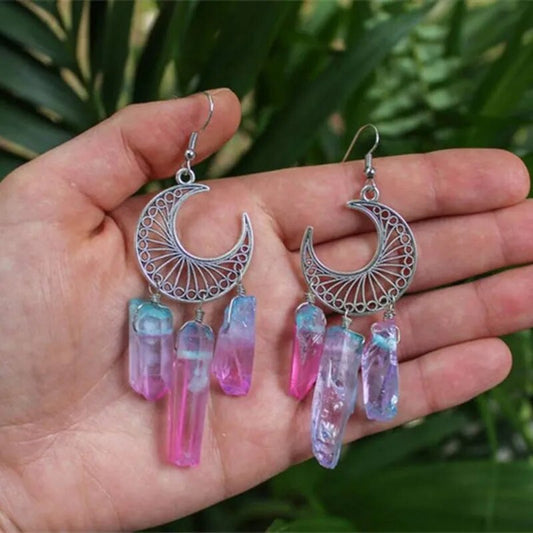 Quartz Moon Earrings (3 options)