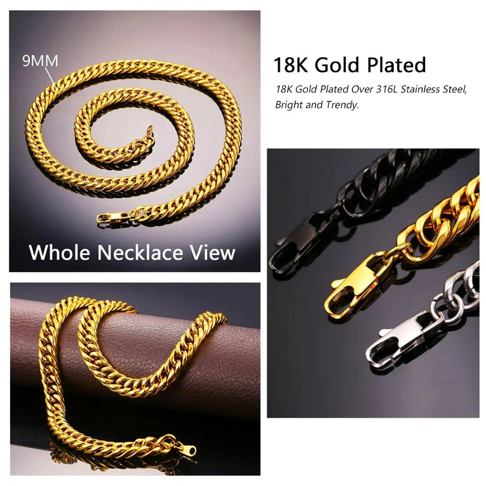 Chunky Chain Necklace (Gold/Silver/Black 36 options)