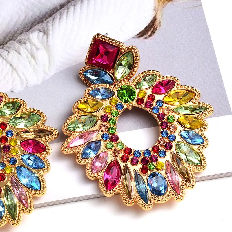 Colorful Crystal Earrings (8 colors)