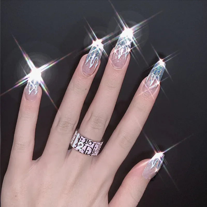 24pcs FLAME Press On Nails (7 styles)