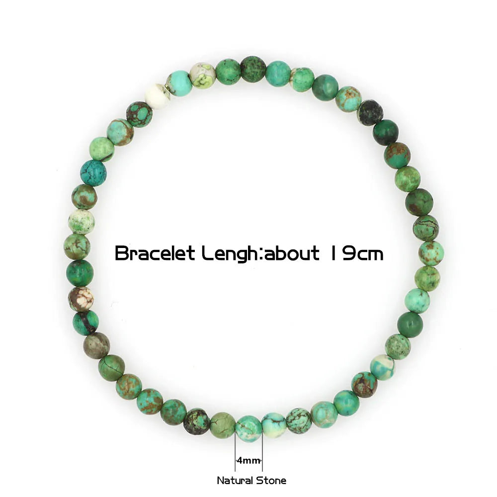 Natural Stone Bead Bracelet (41 colors)