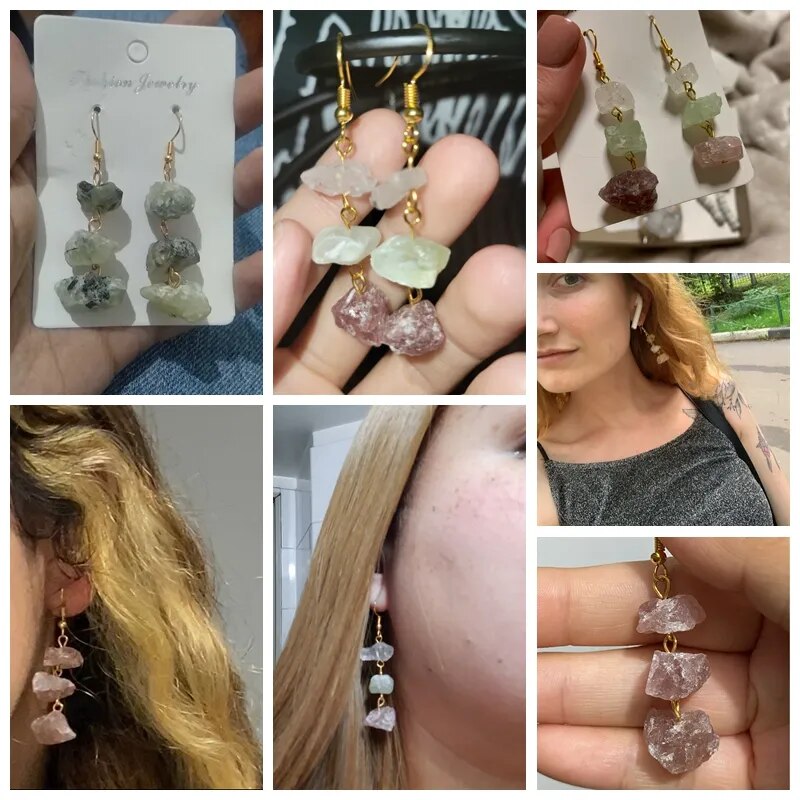 Natural Crystal Earrings (10 options)