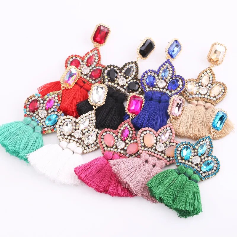 Tassel Crystal Drop Earrings (56 styles)