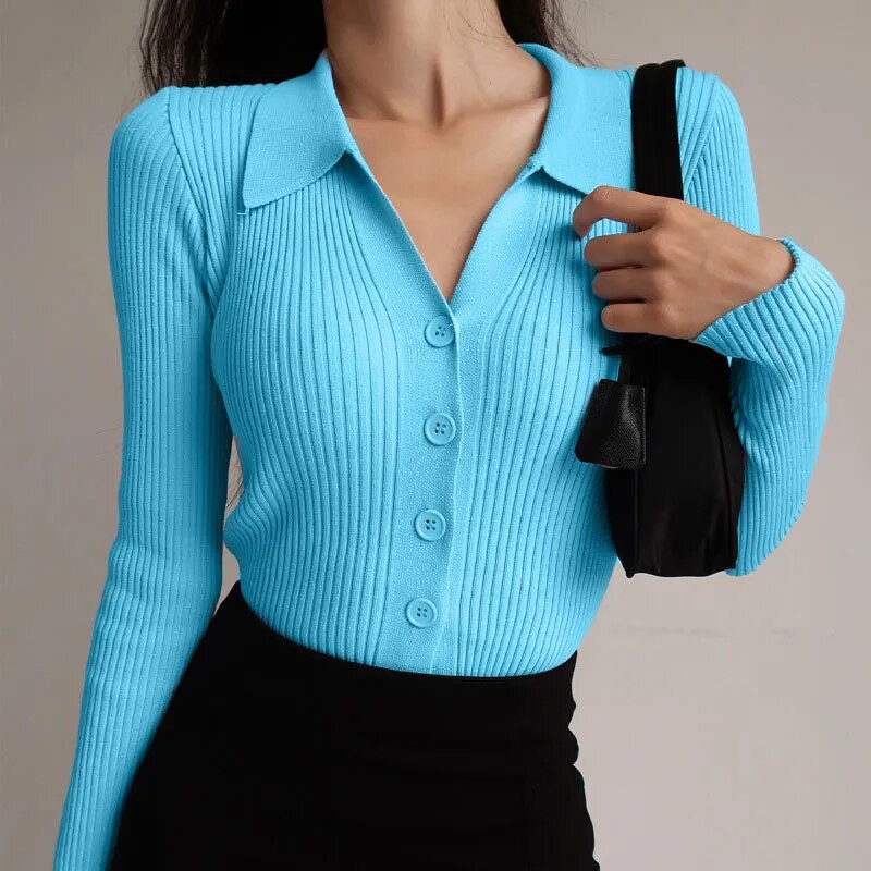 Slim Buttons Sweater (9 colors)