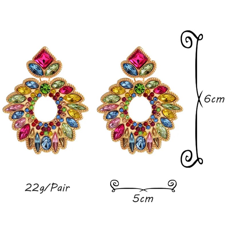 Colorful Crystal Earrings (8 colors)