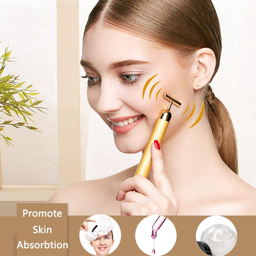 Gold Vibrating Facial Massage Tools