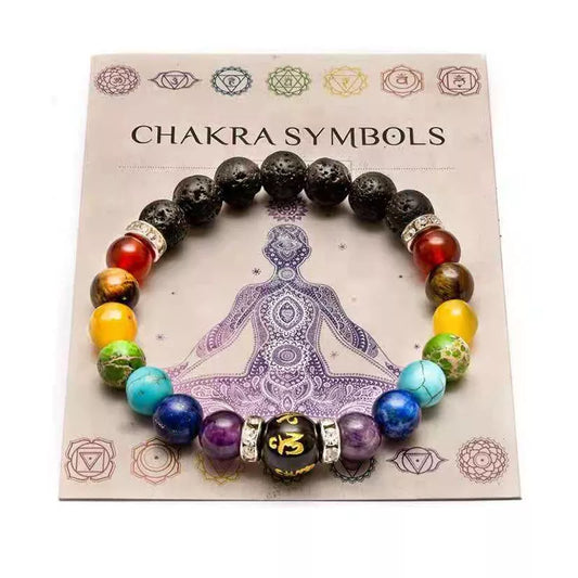 7 Chakra Bracelet with Meaning Card