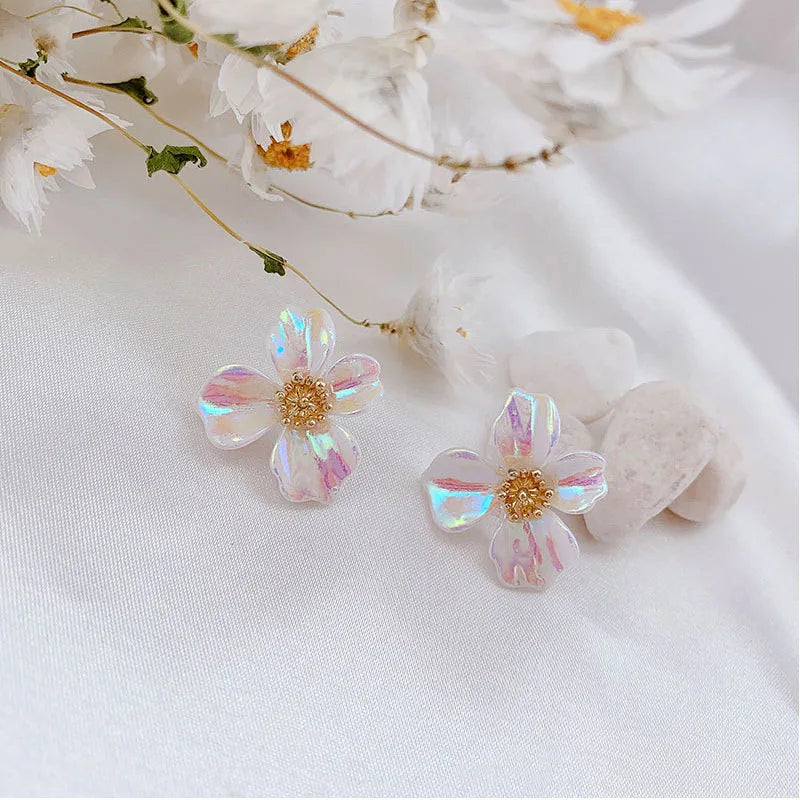 CLEARANCE! Iridescent Flower Earrings