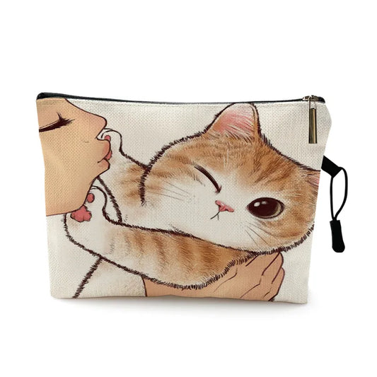 Cute Kissing Cat Makeup Bag (18 options)