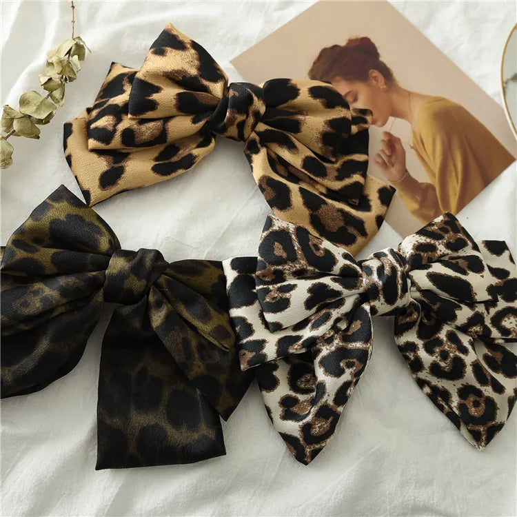 Leopard Big Bow Hair Accessory (5 options)