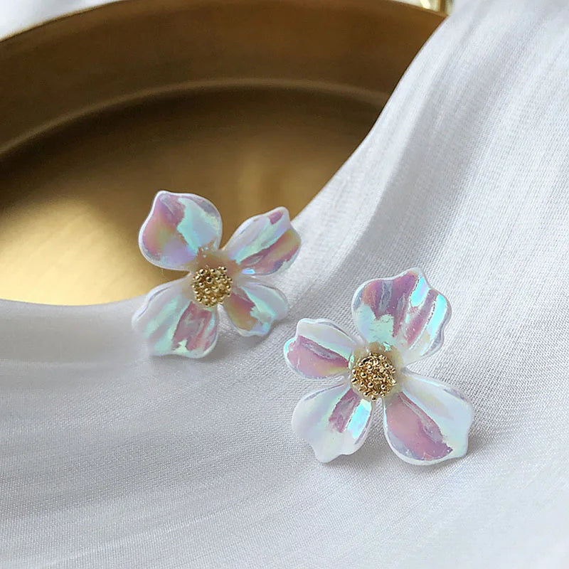 CLEARANCE! Iridescent Flower Earrings