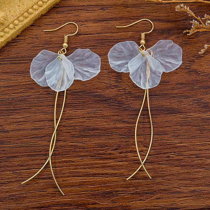 Resin Flower Drop Earrings (34 styles)