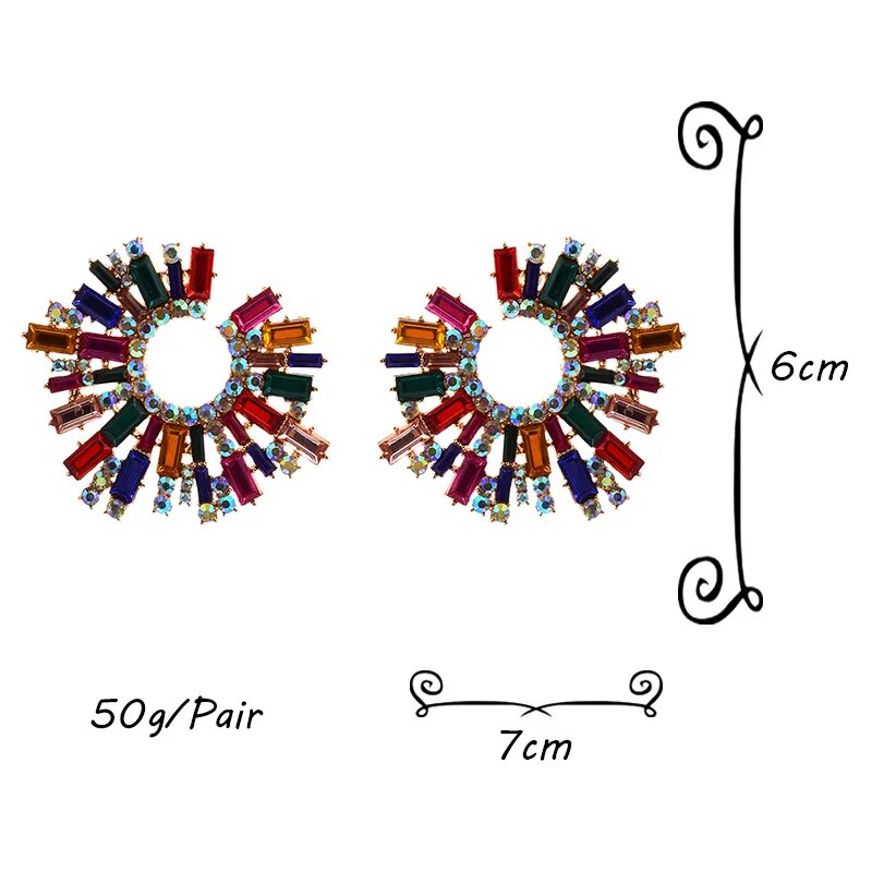 Colorful Crystal Earrings (10 colors)