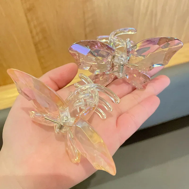 Crystal Butterfly Hair Claw Clip