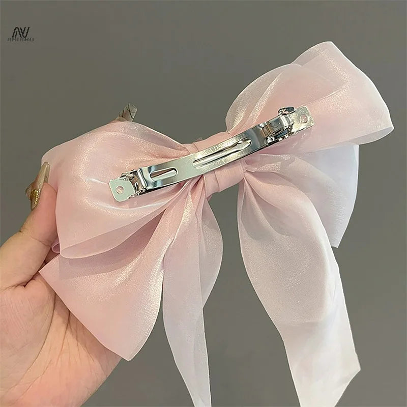 Silk Bow Hair Clip (3 colors)