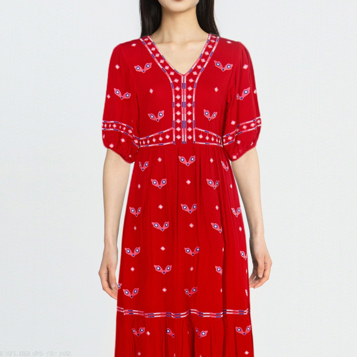 Cotton Embroidered Dress (13 patterns)