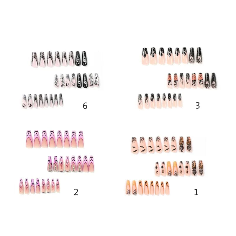 24pcs HALLOWEEN Press on Nails (5 styles)