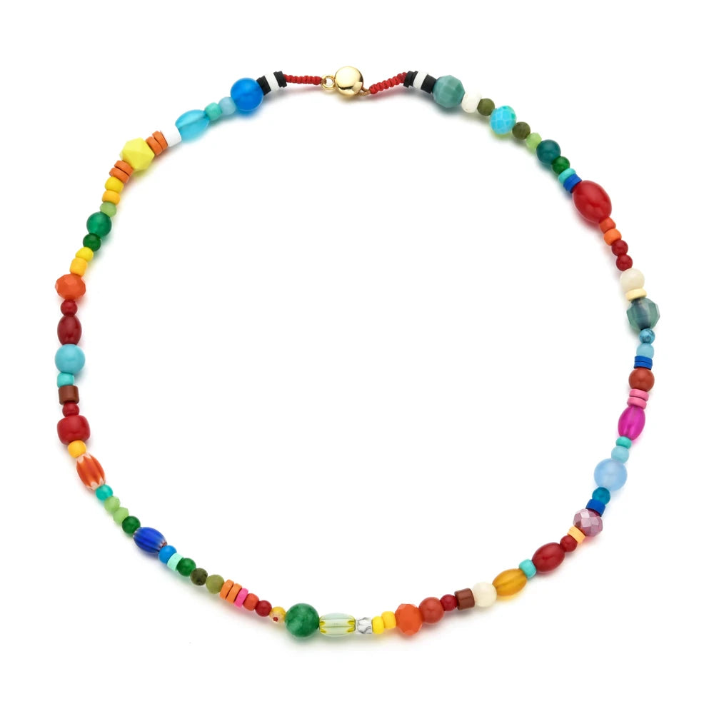 Multi-color Beads Necklace