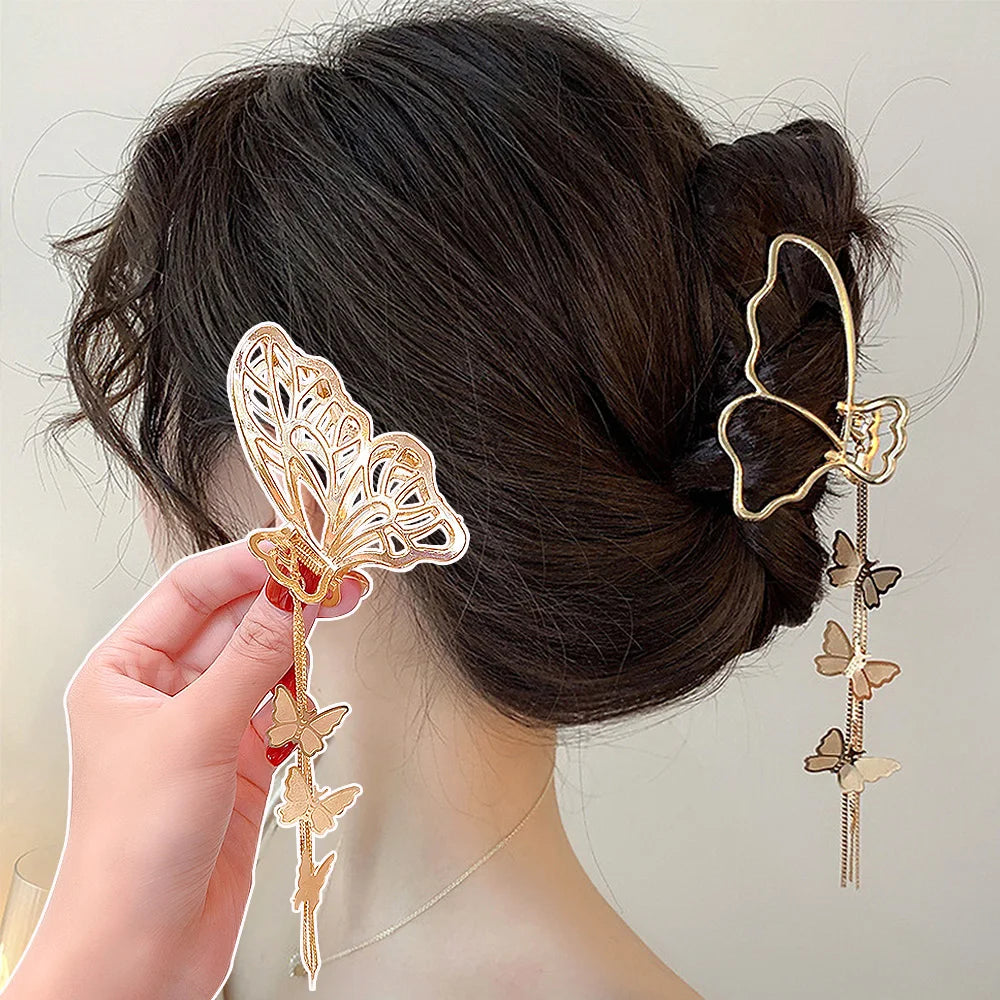 Vintage Metal Butterfly Hair Claw Clips (12 styles)