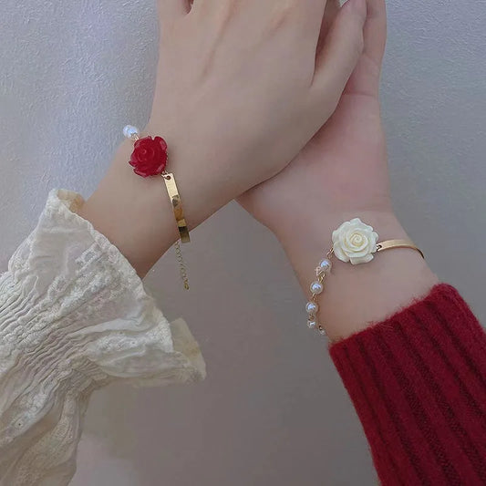 Rose & Pearl Bracelet