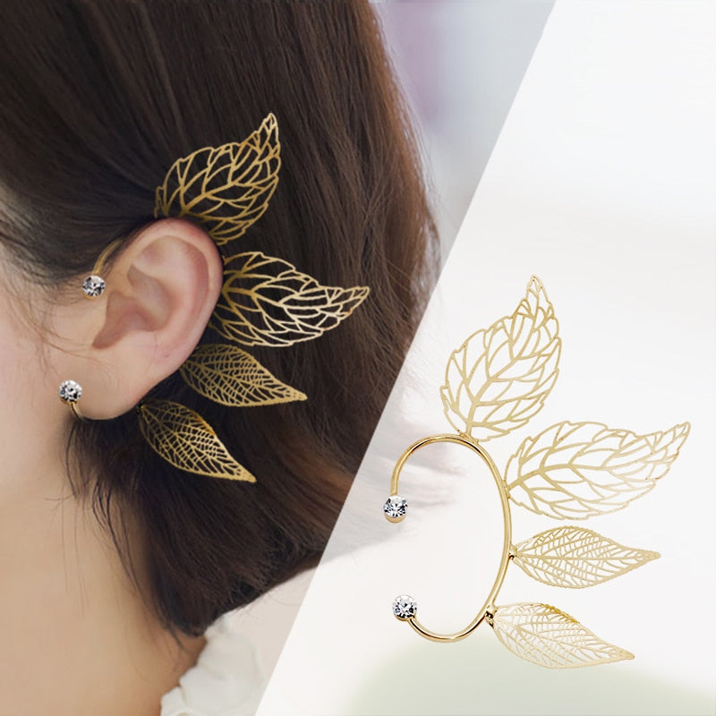 Leaf Ear Cuff (Silver/Gold)