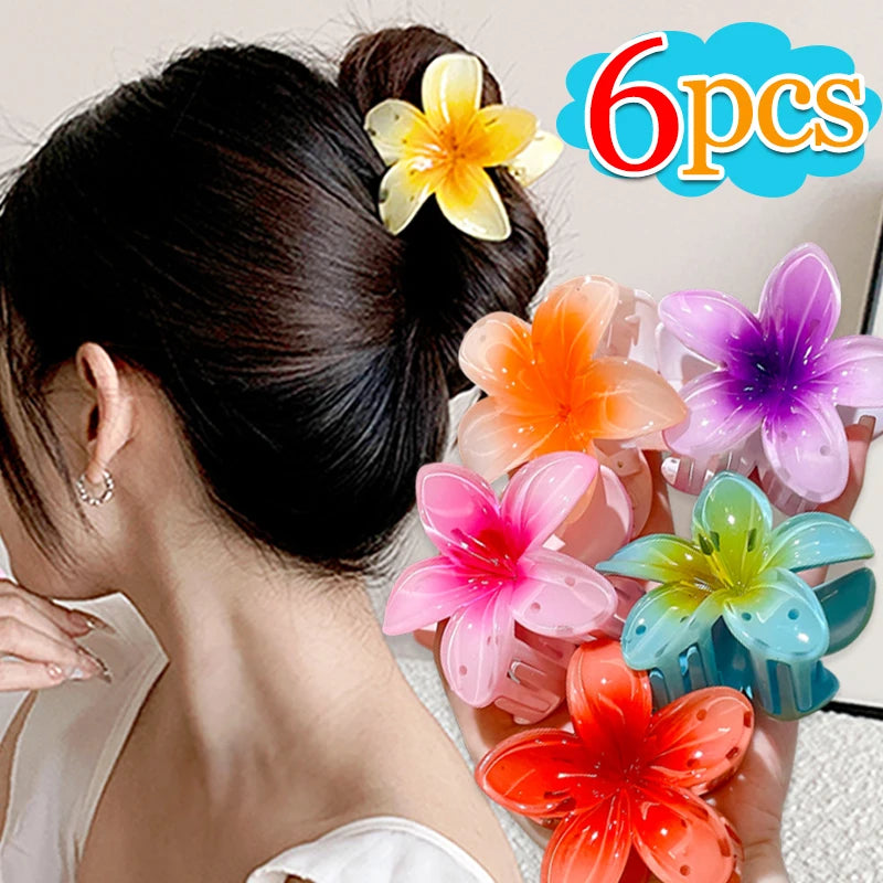 Flower Acrylic Hair Claw Clip (12 colors)