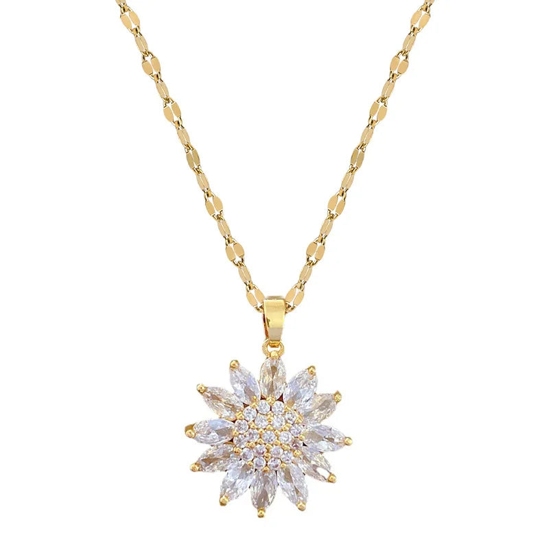 Crystal Sunflower Necklace