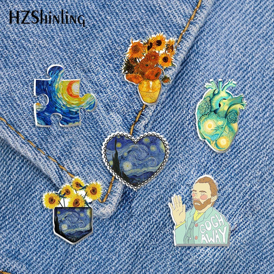 Van Gogh Art Brooches