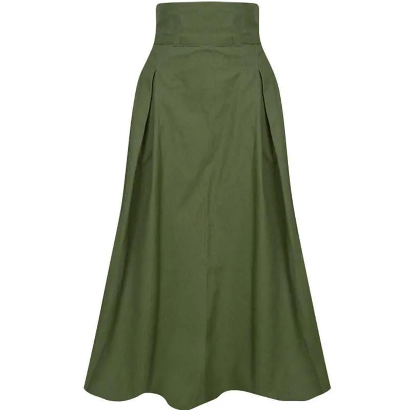 Autumn Long Skirt (green/black)