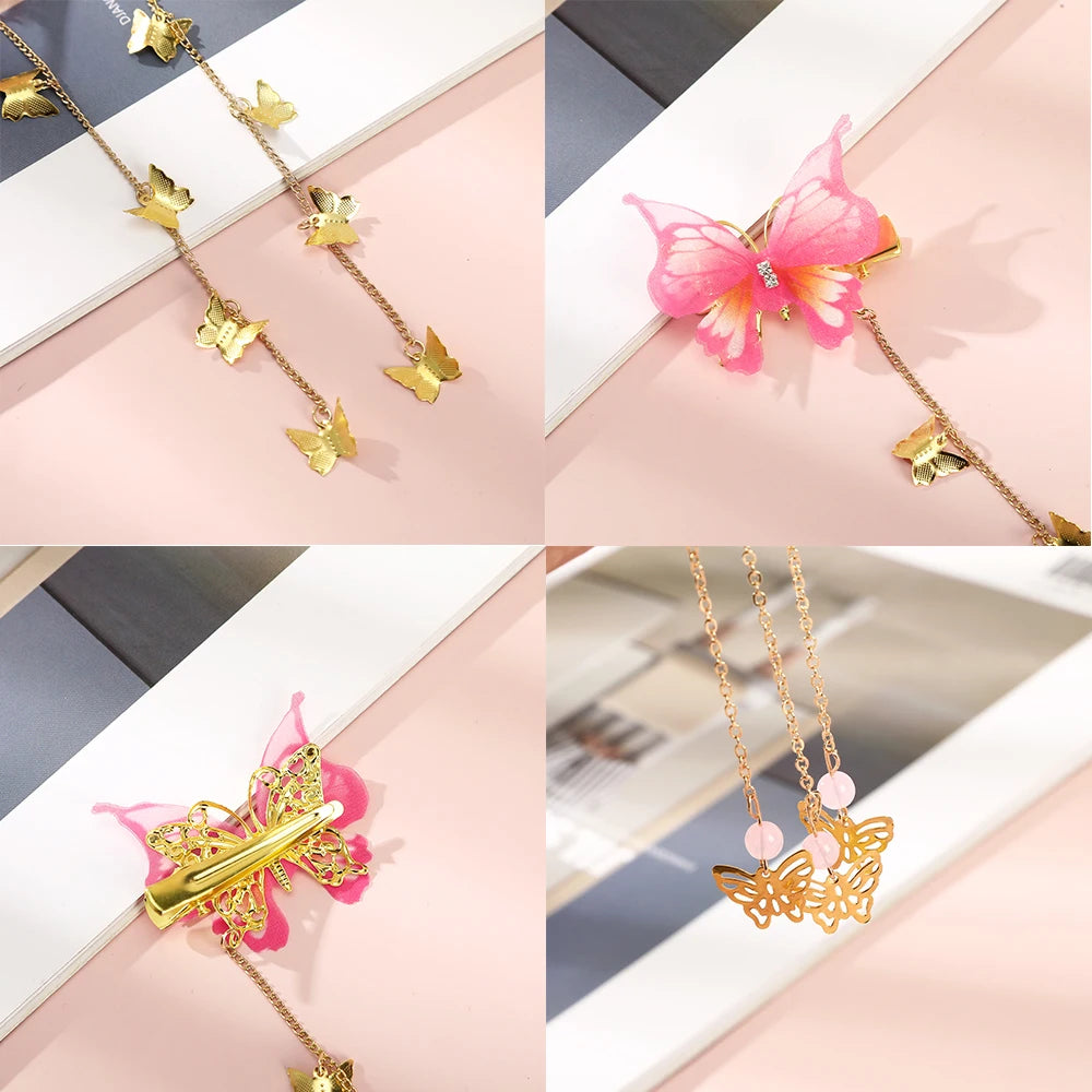 Butterfly Tassel Hair Clips (8 colors)