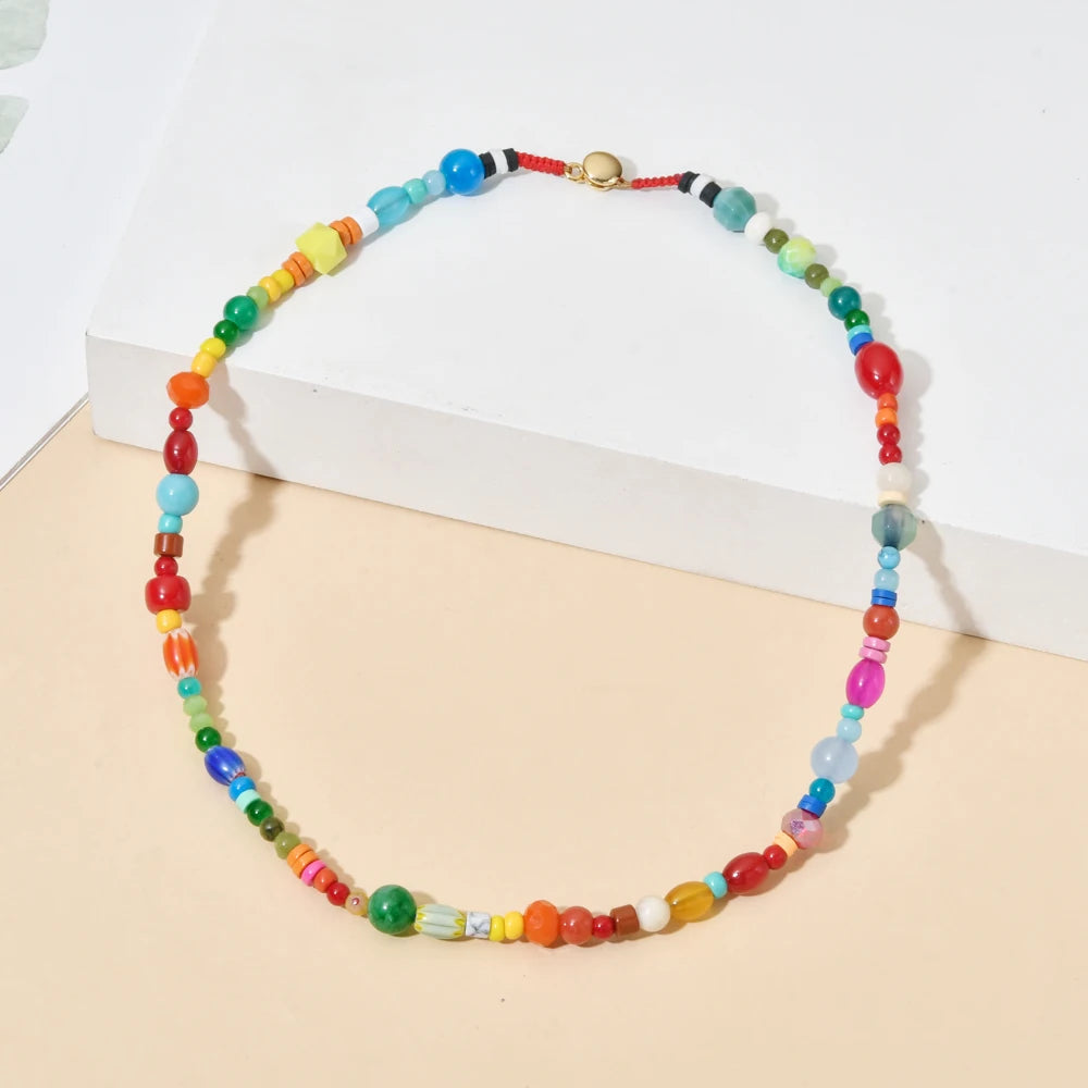 Multi-color Beads Necklace