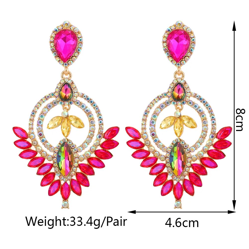 Gorgeous Rhinestone Drop Earrings (2 colors)