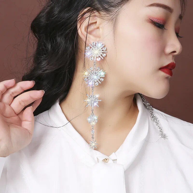 Snowflake Drop Earrings