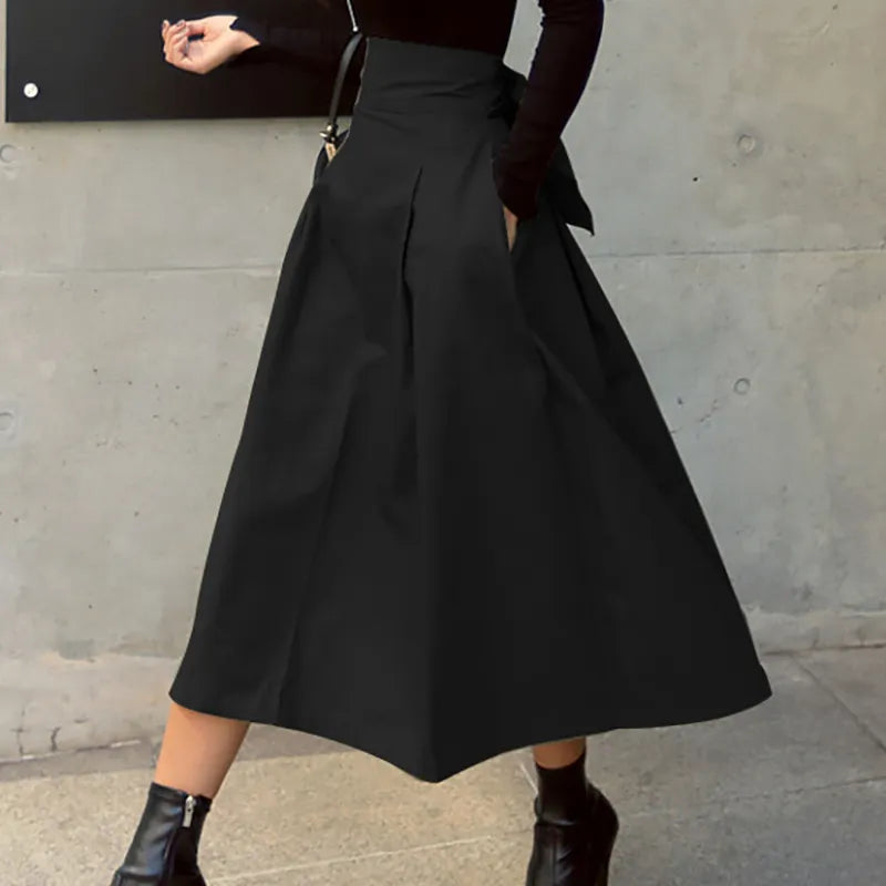 Autumn Long Skirt (green/black)