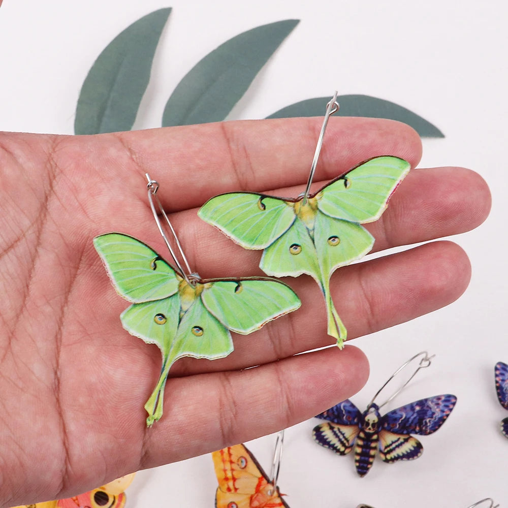 Colorful Moth & Butterfly Earrings