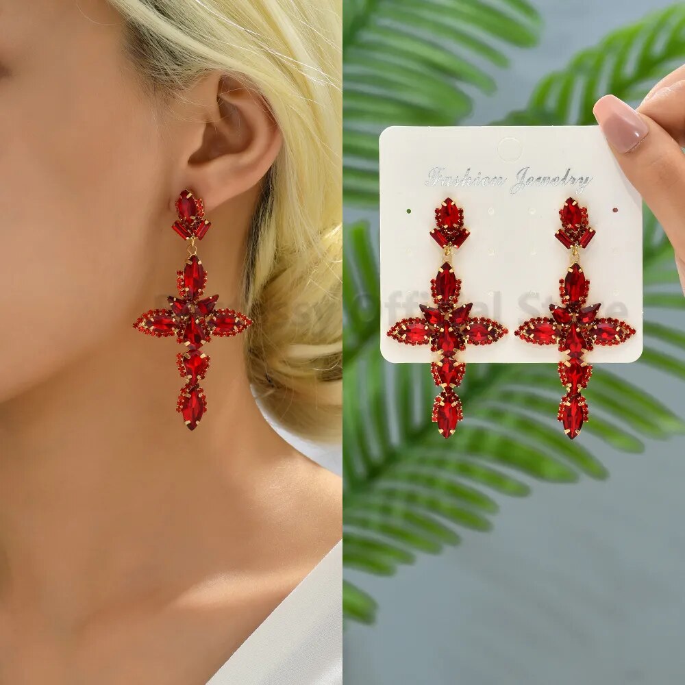 Red LUXURY Crystal Earrings (30 styles)