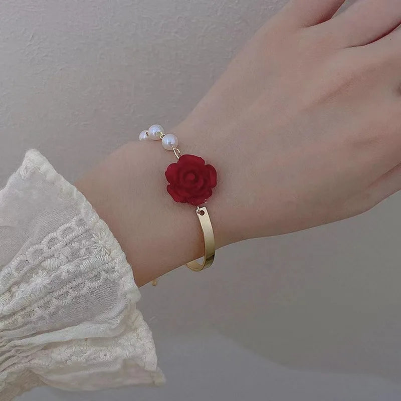 Rose & Pearl Bracelet