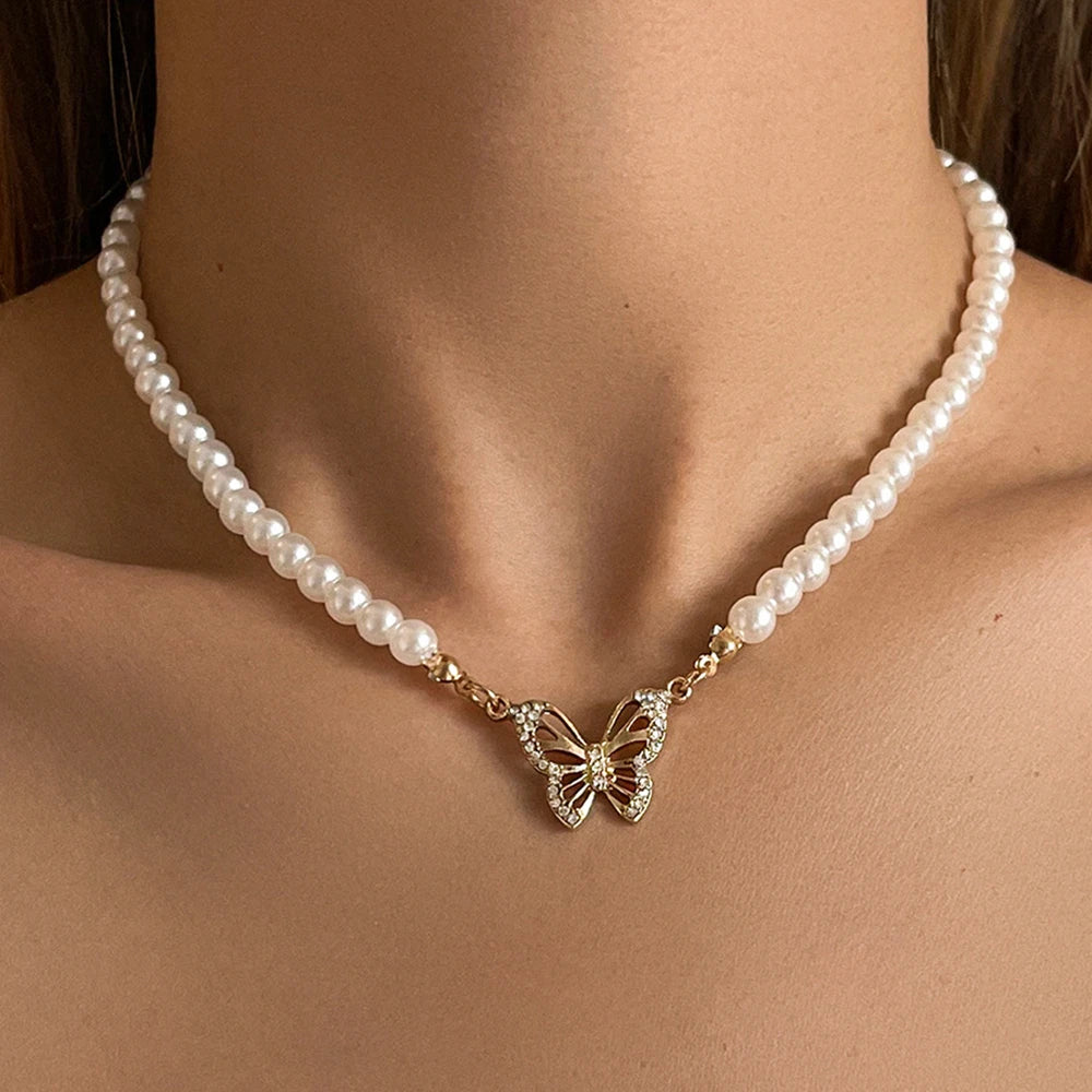 Elegant Pearl Necklaces (9 styles)