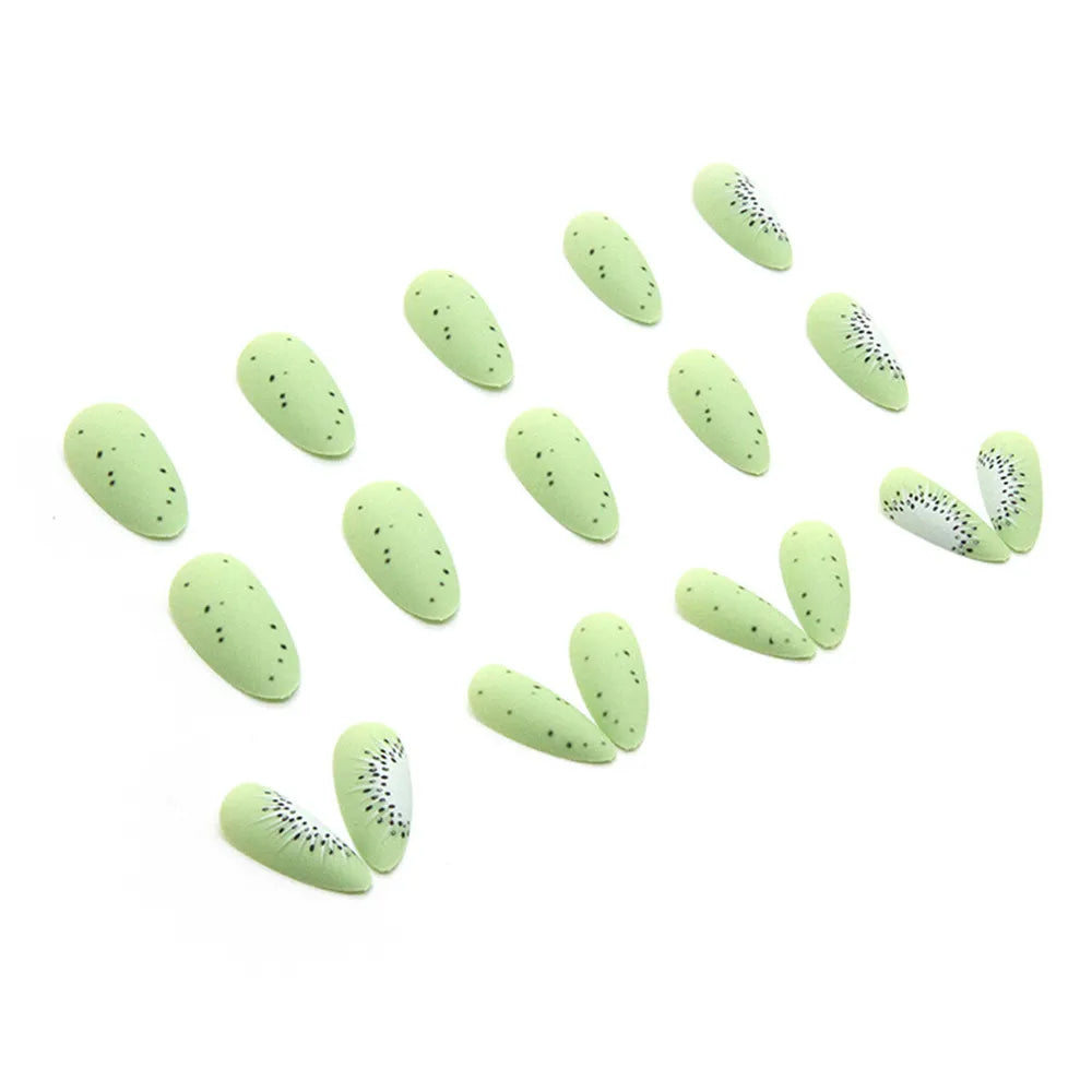 24pcs Kiwi Press On Nails