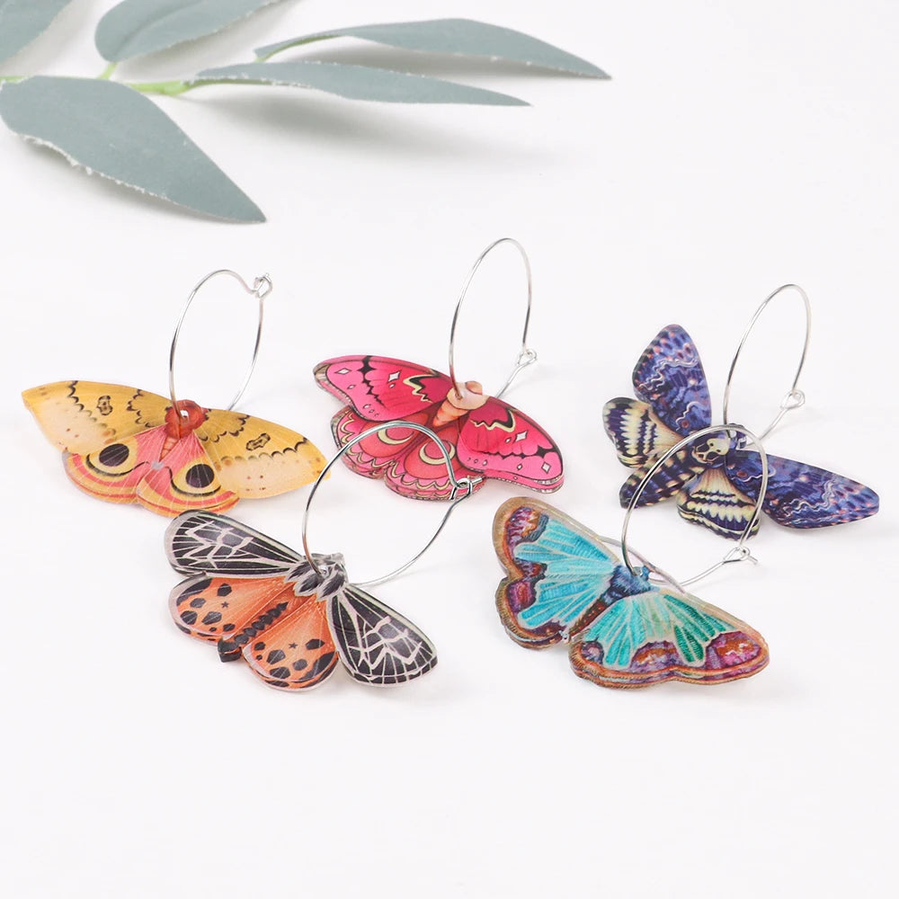 Colorful Moth & Butterfly Earrings