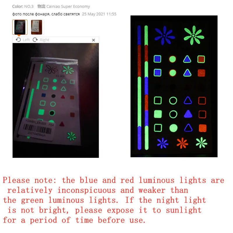 GLOW IN THE DARK Temporary Tattoo (45 options)