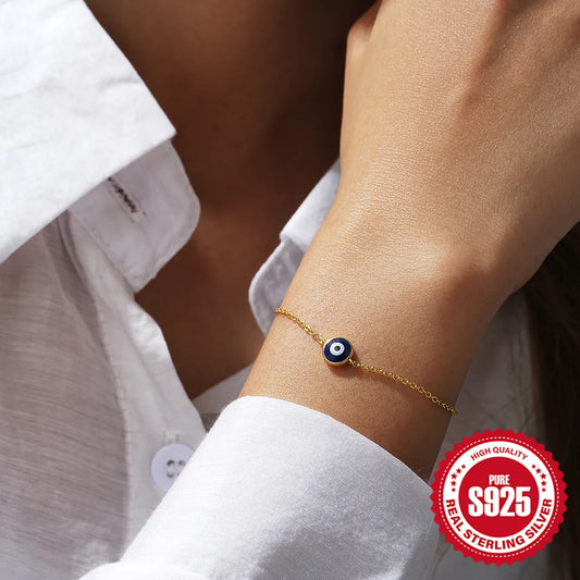 Evil Eye Charm Bracelet (Silver/Gold)