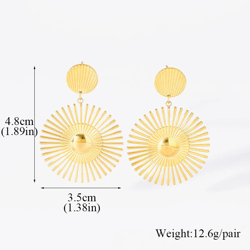 Stainless Steel Gold Color Earrings (13 styles)